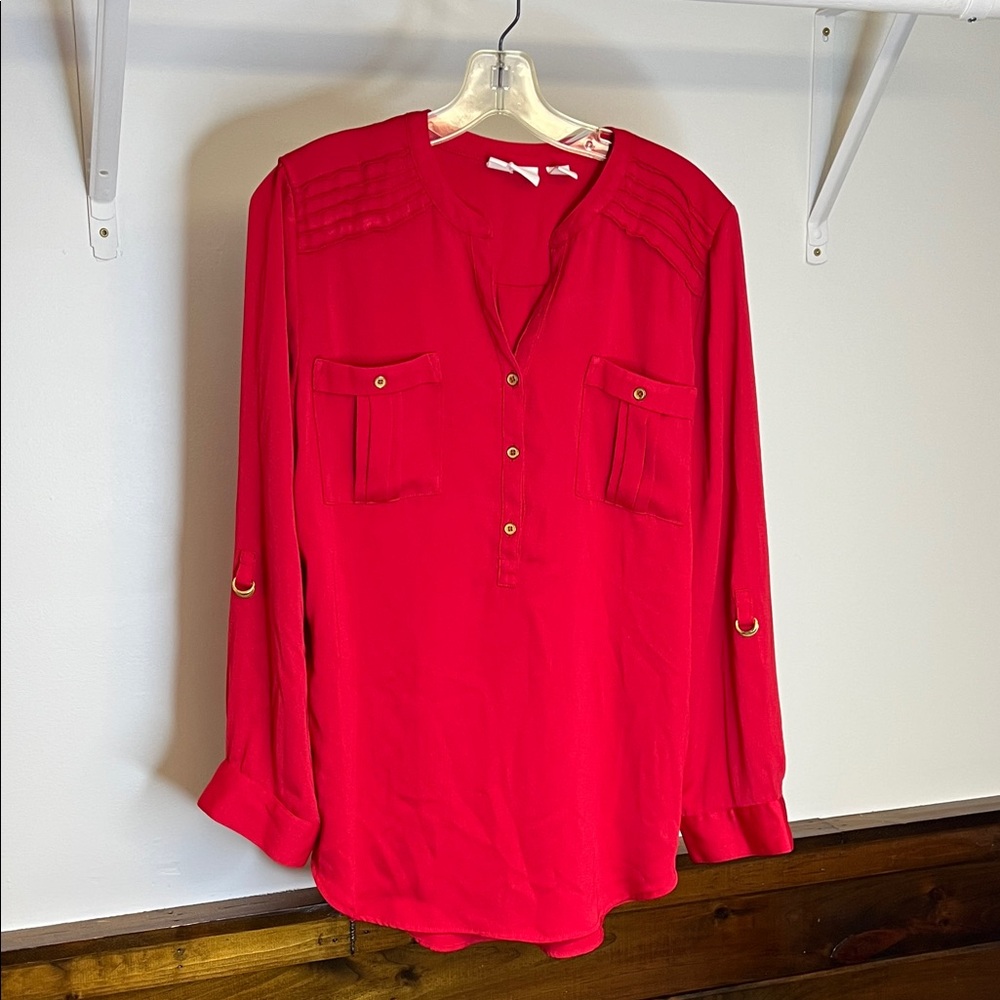 Chicos Women's Red Blouse- XL